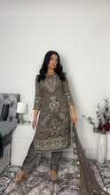 Load image into Gallery viewer, Embroidered Shalwar Kameez with fully stitched 3 piece suit with Chiffon Dupatta MOB-SJ1030
