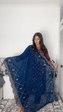 Load image into Gallery viewer, Maroon Embroidered Shalwar Kameez with Net duppatta fully stitched 3 piece suit with Net Dupatta MOB-SDS1099
