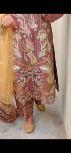 Embroidered Shalwar Kameez with Net duppatta fully stitched 3 piece suit with Net Dupatta MOB-UF2347