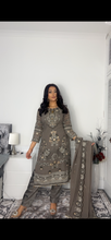 Load image into Gallery viewer, Embroidered Shalwar Kameez with fully stitched 3 piece suit with Chiffon Dupatta MOB-SJ1030
