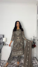 Load image into Gallery viewer, Embroidered Shalwar Kameez with fully stitched 3 piece suit with Chiffon Dupatta MOB-SJ1030
