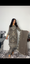 Load image into Gallery viewer, Embroidered Shalwar Kameez with fully stitched 3 piece suit with Chiffon Dupatta MOB-SJ1030

