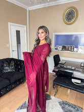 Load image into Gallery viewer, Maroon Embroidered Shalwar Kameez with Net duppatta fully stitched 3 piece suit with Net Dupatta MOB-S170A
