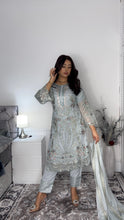 Load image into Gallery viewer, Embroidered Shalwar Kameez with Net duppatta fully stitched 3 piece suit with Net Dupatta MOB-UF2475
