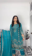 Load image into Gallery viewer, Ferozi Embroidered Shalwar Kameez with Net duppatta fully stitched 3 piece suit with Net Dupatta MOB-AC204A
