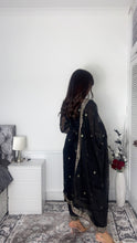 Load image into Gallery viewer, BLACK Embroidered Shalwar Kameez with Net duppatta fully stitched 3 piece suit with Net Dupatta MOB-AC204C
