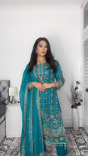 Load image into Gallery viewer, Ferozi Embroidered Shalwar Kameez with Net duppatta fully stitched 3 piece suit with Net Dupatta MOB-AC204A
