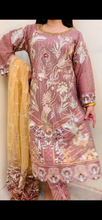 Load image into Gallery viewer, Embroidered Shalwar Kameez with Net duppatta fully stitched 3 piece suit with Net Dupatta MOB-UF2347
