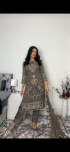 Load image into Gallery viewer, Embroidered Shalwar Kameez with fully stitched 3 piece suit with Chiffon Dupatta MOB-SJ1030
