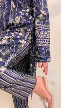 Load image into Gallery viewer, 3PC NAVY lawn Shalwar Kameez with chiffon dupatta 3piece ready to wear suit MOB-L001
