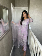 Load image into Gallery viewer, LILAC Shalwar Kameez fully stitched 3 piece suit with Net Dupatta MOB-C1565C
