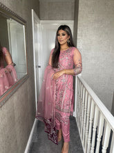 Load image into Gallery viewer, 3PC PINK Embroidered Shalwar Kameez with Net duppatta fully stitched 3 piece suit CM-AA001
