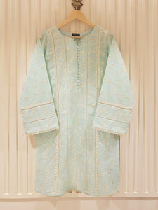 Blue Lilen Shalwar Kameez with woollen  dupatta 3piece ready to wear suit